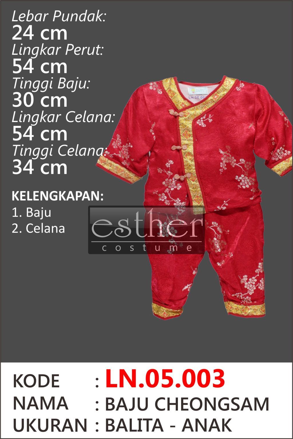 Cina LN.05.003 - Stok: 1