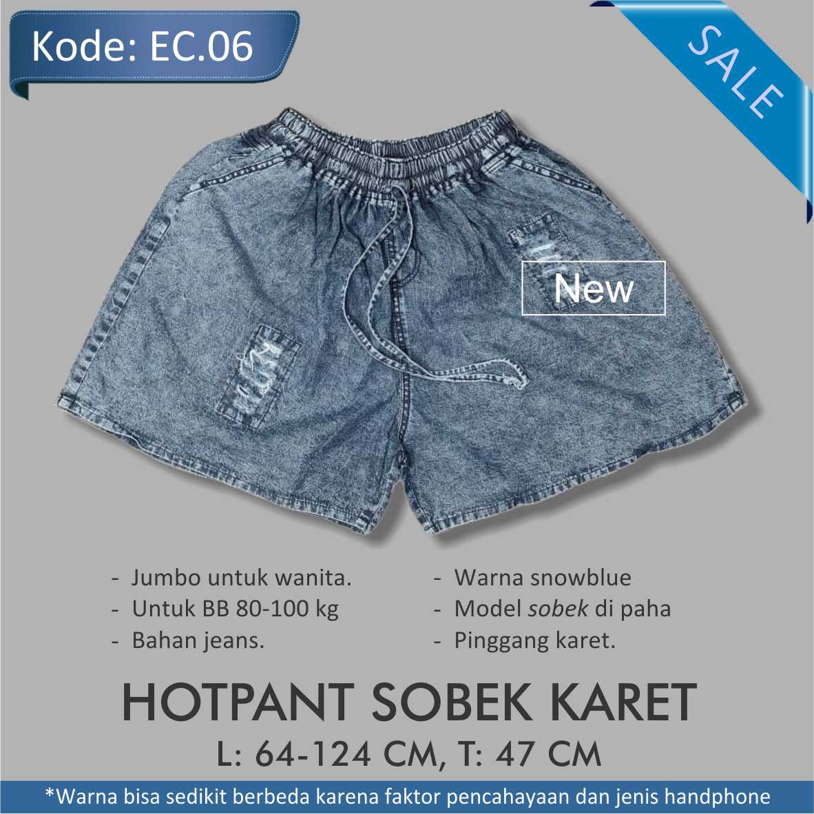 Hotpant Sobek Karet Jumbo